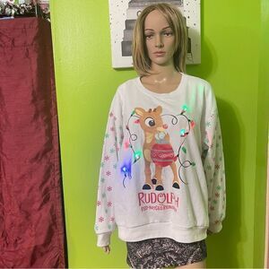 RUDOLPH LED Christmas Sweater XL